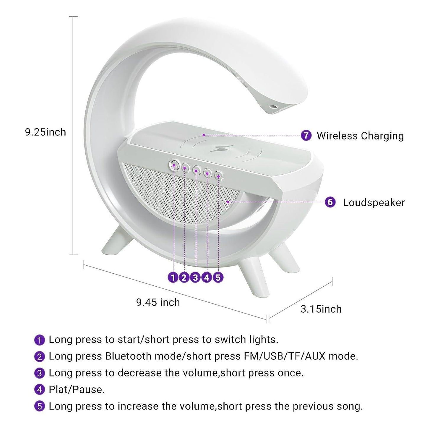 Atmosphere Lamp with Bluetooth Speaker